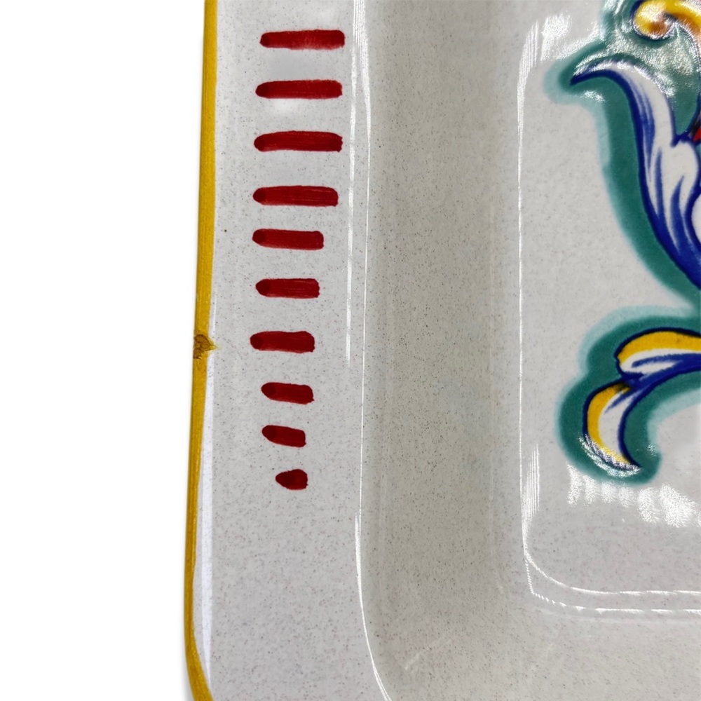 Deruta Rectangular Platter by Ceramica Nova Deruta Hand Painted in Italy 16" L - Picture 9 of 9